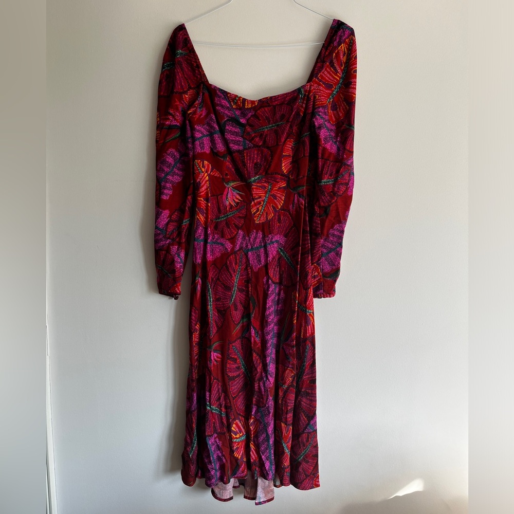 Farmrio Monstera Leaves Print Dress